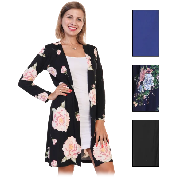 Angelina Brushed Microfiber Long Sleeve Cardigan