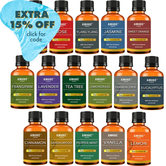 Amore Paris Aromatherapy 100% Pure Therapeutic 16-Piece Essential-Oils