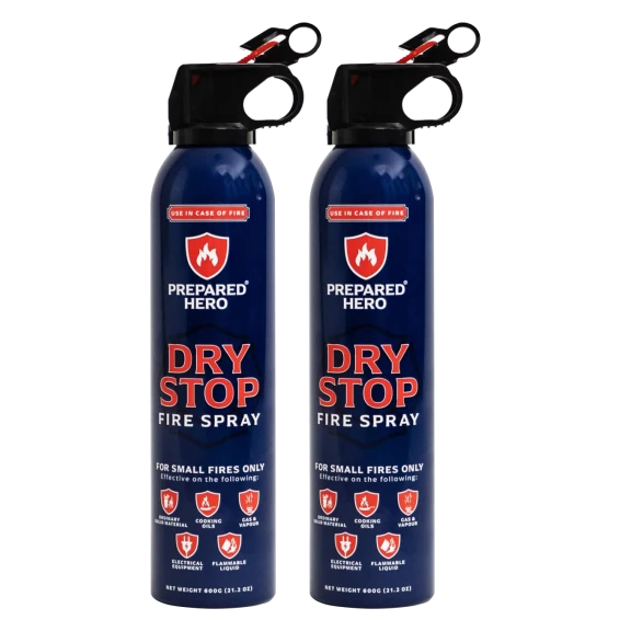 2-Pack: Prepared Hero Dry Stop Fire Spray