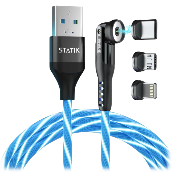 6-Pack: Statik Globright 360 Universal Magnetic LED Charge Cable