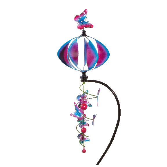 Wind and Weather Butterfly Spinner Twirls Stake