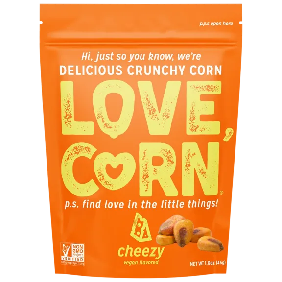 50-Pack: Love, Corn Cheezy Premium Snacking Corn (1.6 oz)