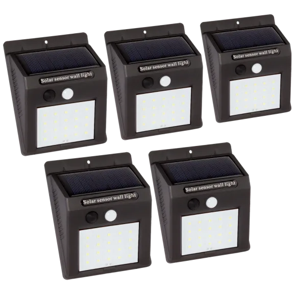 5-Pack: Hakol Outdoor LED Solar Light & Wireless IP65 Waterproof Motion Sensors