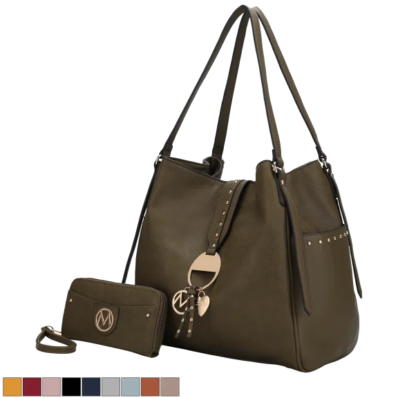 MKF Collection Stellini Hobo & Wristlet Set by Mia K.