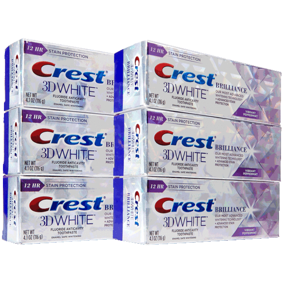 6-Pack: Crest Pro-Health Pro or Crest 3D White Brilliance Toothpaste