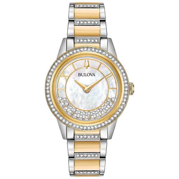 Bulova TurnStyle Crystal Two-Tone Ladies Watch 98L245