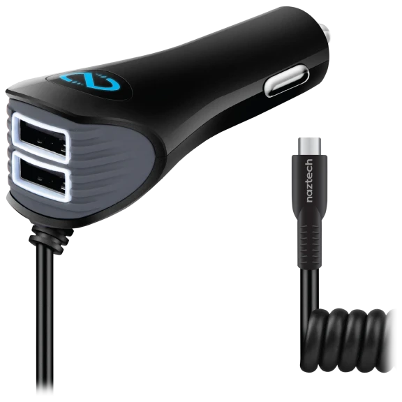 Naztech N420 TRiO Car Charger with 27 Watts USB-C PD + 5.4 Amps