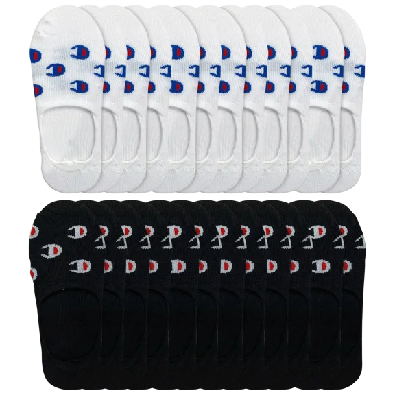 12-Pack: Champion Women's Double Dry No-Show Socks