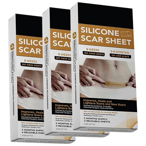 3-Pack: Titan Silicone Scar Away Tape