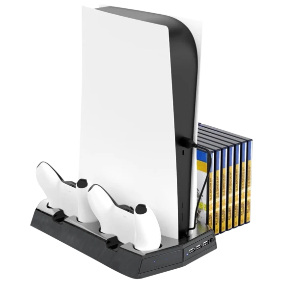 Wasserstein 3-In-1 Playstation 5 Vertical Cooling Stand