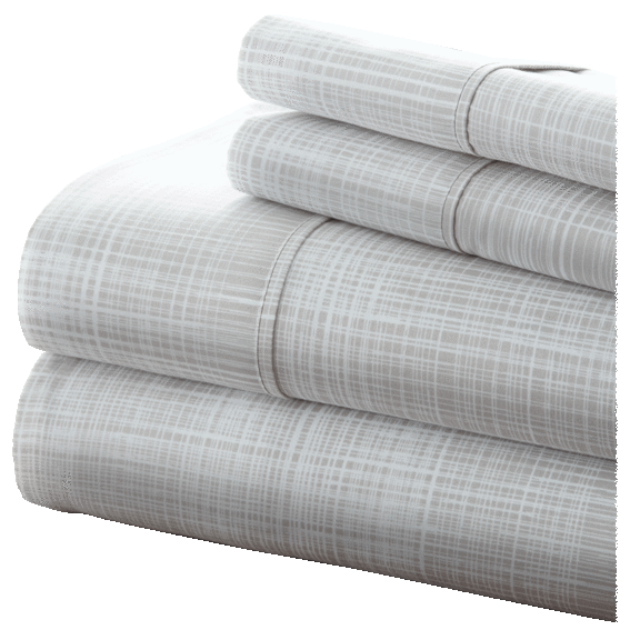 Cloth And Gable Premium Ultra Soft Thatch Pattern 4-Piece Bed Sheet Set