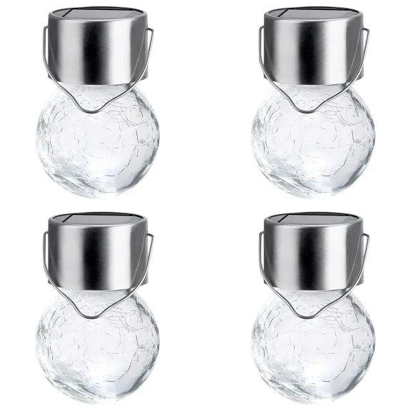 4-Pack: Hanging Solar Outdoor Lanterns