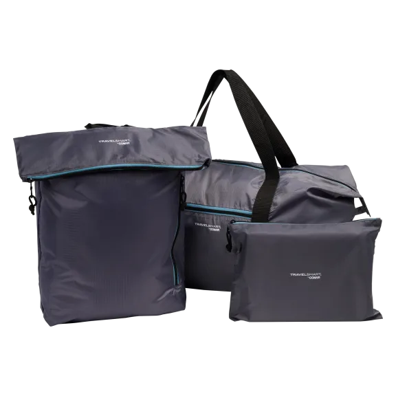 TravelSmart by Conair Packable Duffle Bag + Backpack Set