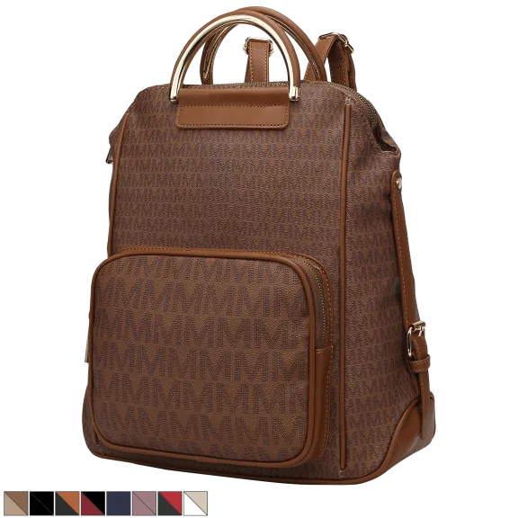 MKF Collection June Printed Vegan Leather Backpack by Mia K