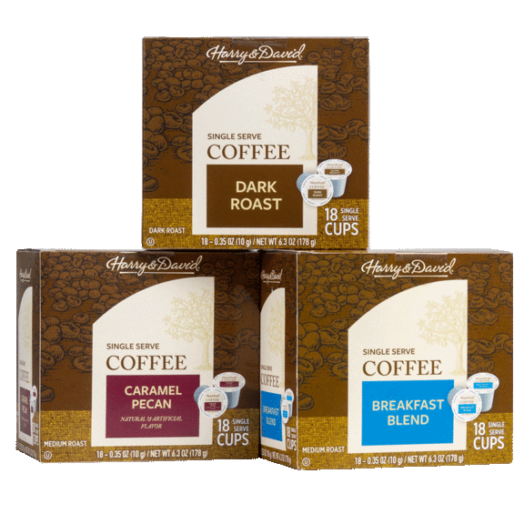 54-Pack: Harry & David Mixed Flavor Individual Coffee Cups