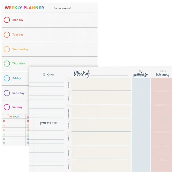 3-Pack: Paperage Weekly Planner Tear-Off Pads