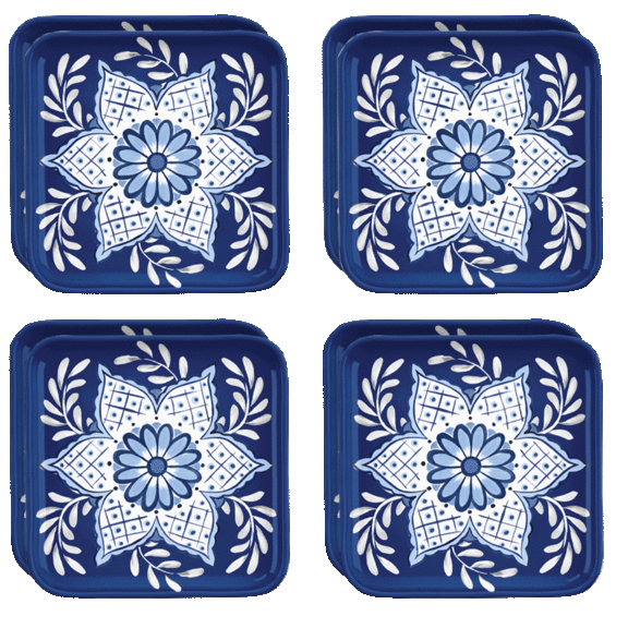 Tarhong Cobalt Casita Designer Paper Napkins and Coasters Set