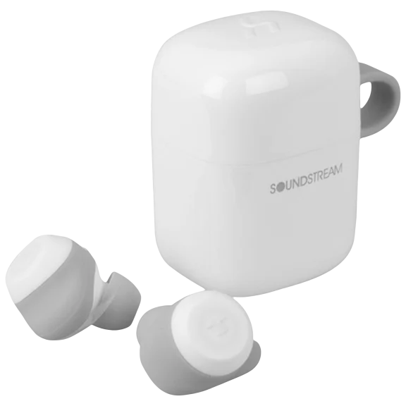 Soundstream Premium True Wireless Stereo Earbuds with Qi Charging Case
