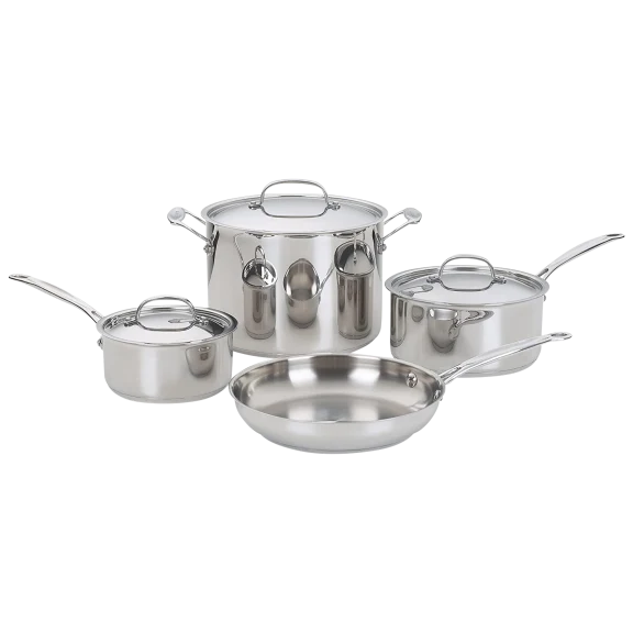 Cuisinart 7-Piece Stainless Steel Chef's Collection Cookware Set