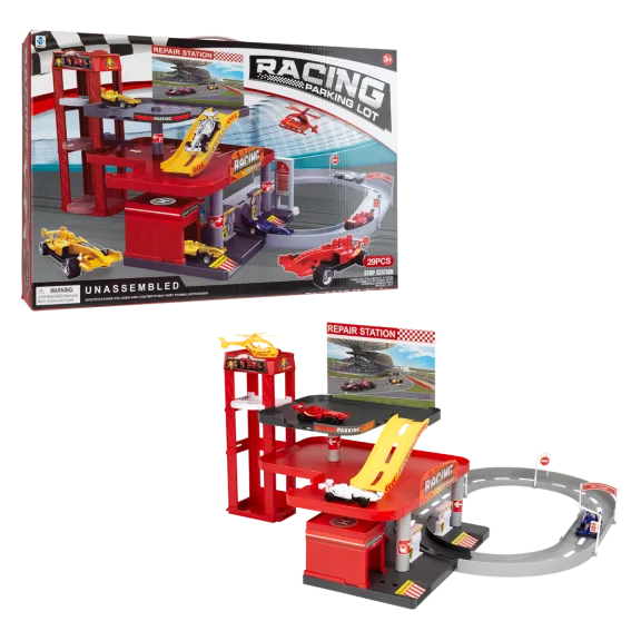 Super Toys 29-Piece Speedway Racing and Stop Station