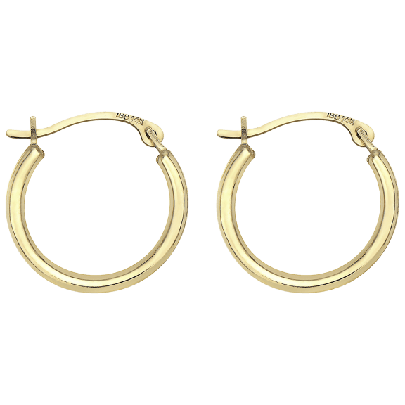 Pori Jewelers 10K Gold Squared Off Hoop Earrings