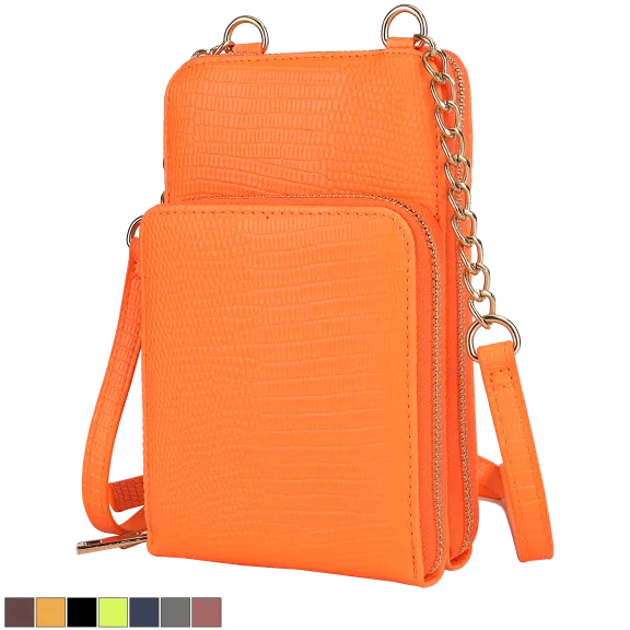MKF Collection Crystal Cellphone Crossbody bag