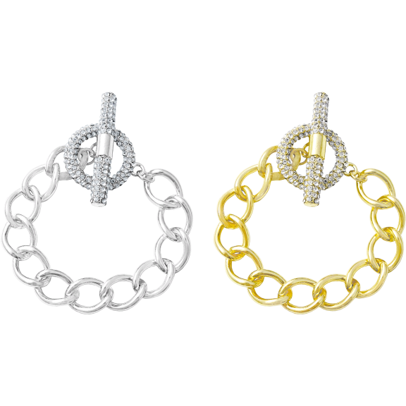 Savvy Cie 18K Gold Plated Toggle Bracelet