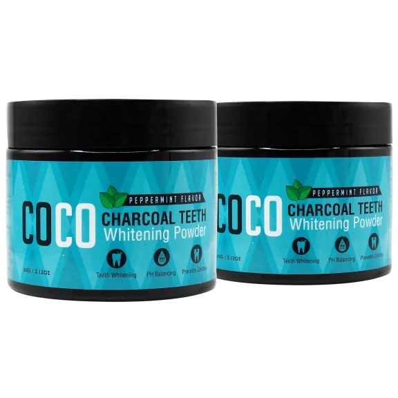 2-Pack: Coco Teeth Whitening Mint Charcoal Powder