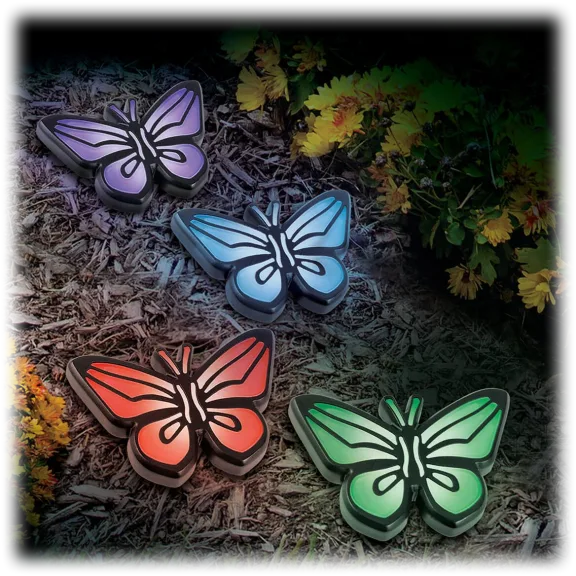 4-Piece Solar Butterfly Lawn Lights