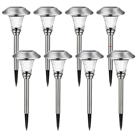 8-Pack: Outdoor Solar Pathway Lights