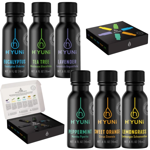 6-Pack: 100% Pure Therapy-Grade Essential Oils by H'YUNi
