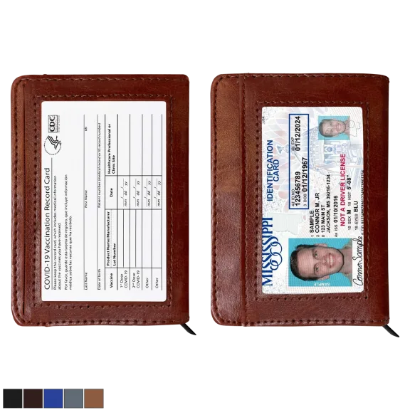 2-Pack: RFID-Blocking Slim Vegan Leather 36 Credit Card Wallets