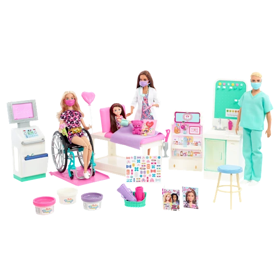 Barbie Careers Care Facility Playset with 4 Dolls