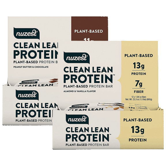 Pick-Your-2-Pack: Nuzest Protein & Vitality Bars (24 total)