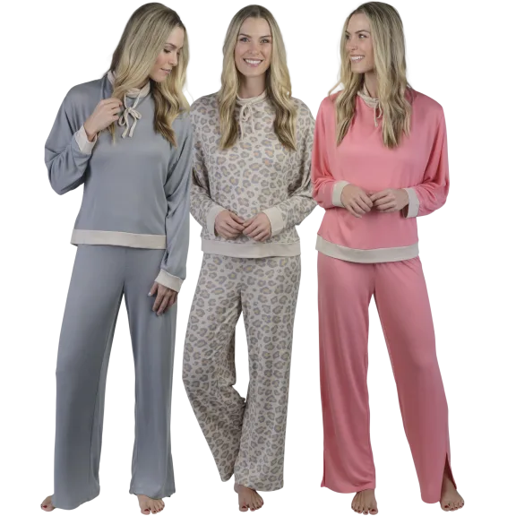Laundry by Shelli Segal Cowl Neck Hacci Leisure Set