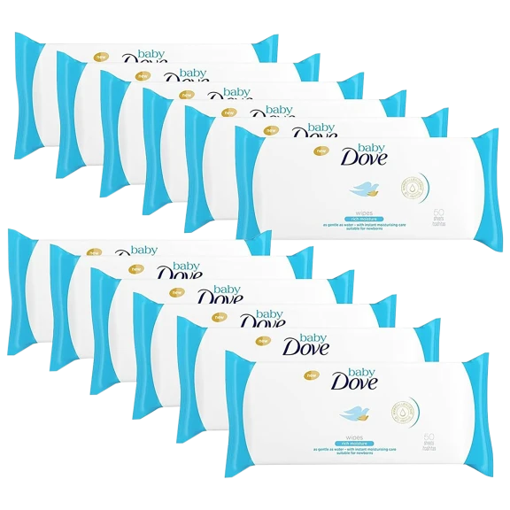 12-Pack: Dove Baby Wipes Rich Moisture, 50 Wipes