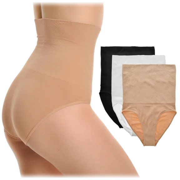6-Pack: Angelina Seamless Shaper Briefs with Double Layer Waist