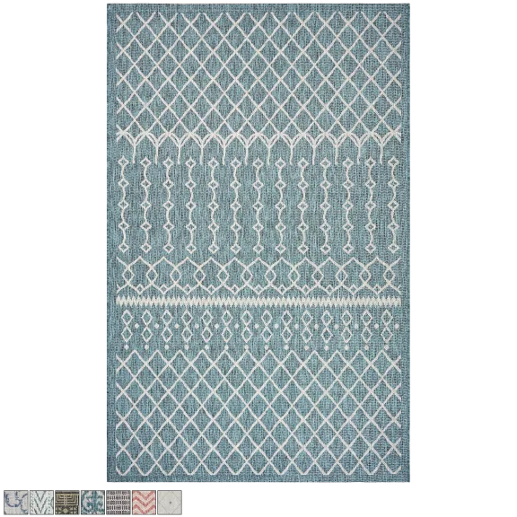 LR Resources 5'x8' and 3'x5' Sunshine Collection Inside/Outdoor Rug