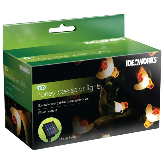 IdeaWorks 30-Piece Honey Bee String Solar Lights