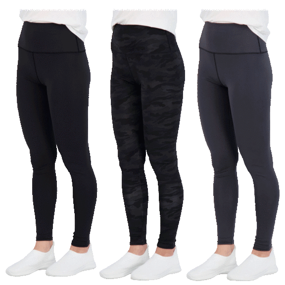 3-Pack: Nextex Women's Active Athletic Performance Leggings