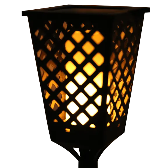 Dancing Flame TIKI Torch with Solar Charging LED Lights