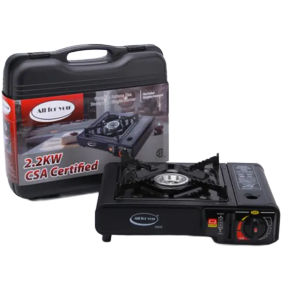 J&V Textiles Portable Gas Stove with Carrying Case