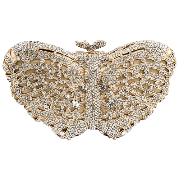 Dolli Butterfly Crystal Clutch