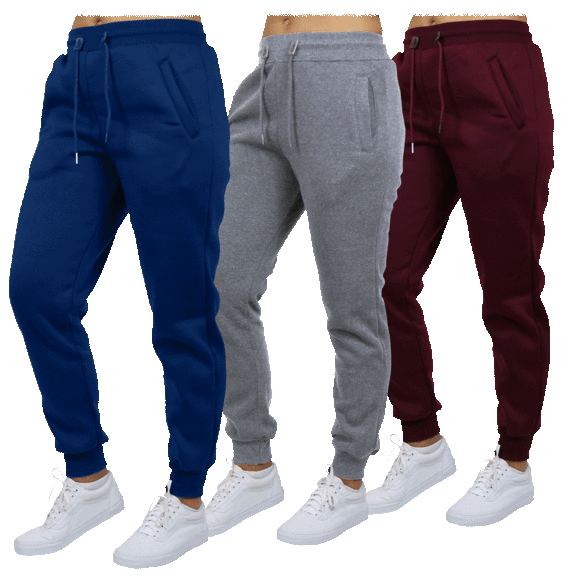 3-Pack: Women's Assorted Heavyweight Fleece Fashion Joggers