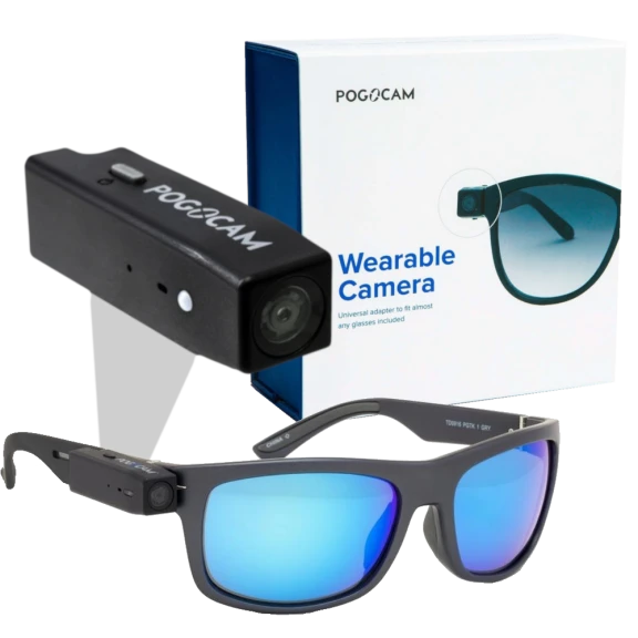 PogoCam Wearable HD Camera with Foster Grant PogoTrack Sunglasses