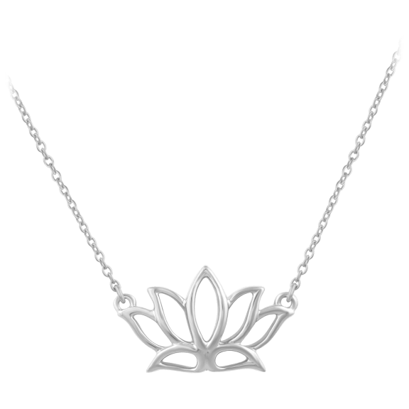 Prime and Pure Tiny Lotus Charm Necklace Pendant
