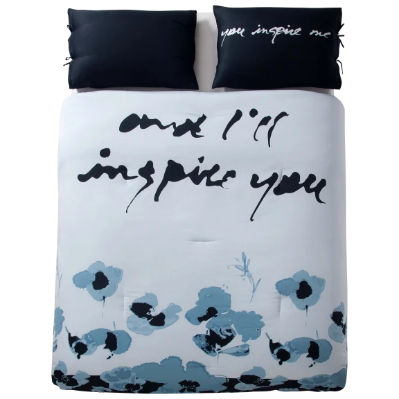 Kensie Blue Poppy 3-Piece Duvet Cover Set