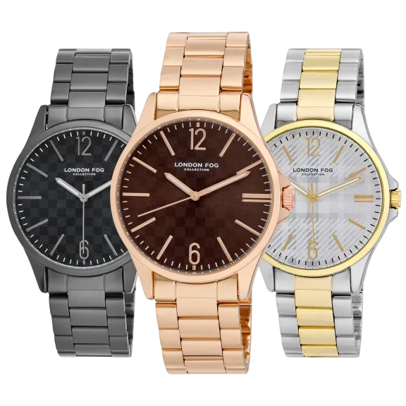 London Fog Aberdeen Link Bracelet Watch