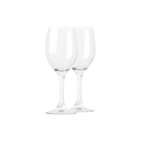 Aisle26 Crystal Wine Glass with Silver Stem Set