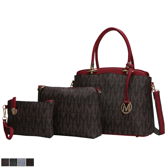 MKF Collection Monee 3 Piece Satchel Set by Mia K